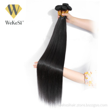 WKS Human Hair Products Silky Straight Brazilian Virgin Hair Weaving Wholesale 100% Unprocessed Human Hair Extension Bundles